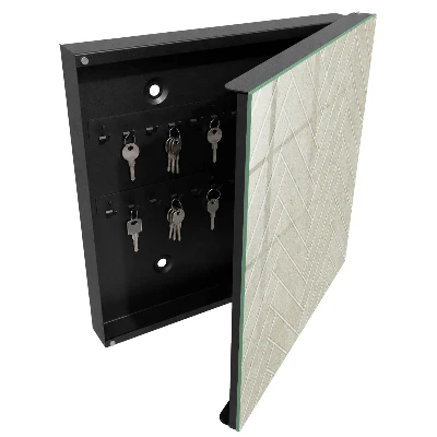Scatola porta chiavi Spina di pesce beige