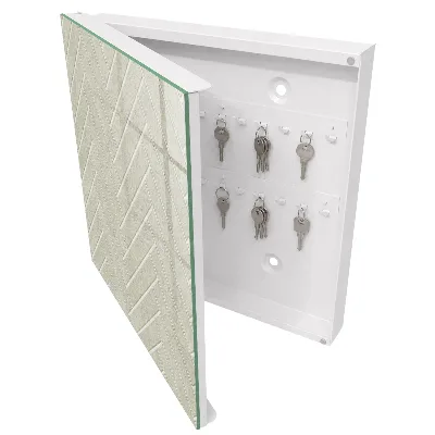 Scatola porta chiavi Spina di pesce beige