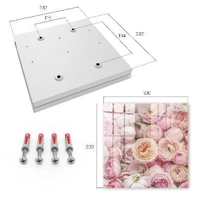 Cassetta portachiavi da parete Rosa adorabile