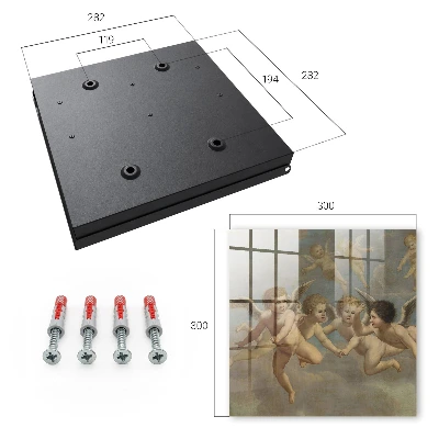 Scatola porta chiavi Angeli volanti Putti Pittura barocca