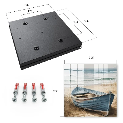 Cassetta portachiavi da parete Barca da spiaggia