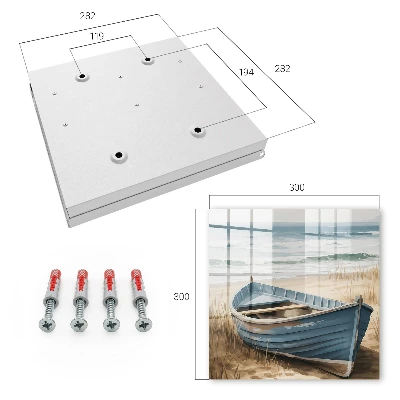 Cassetta portachiavi da parete Barca da spiaggia