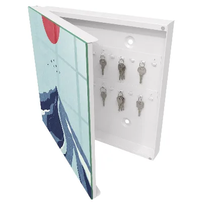 Scatola porta chiavi Montagne Blu