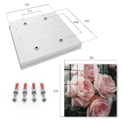 Scatola porta chiavi Rose rosa