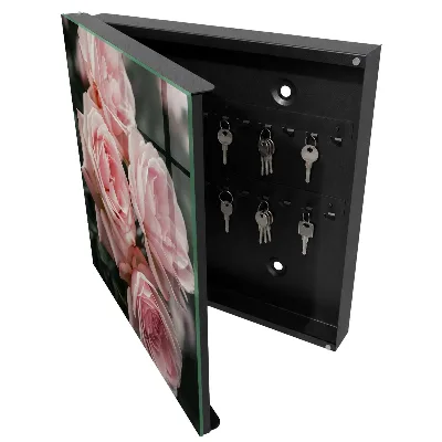 Scatola porta chiavi Rose rosa