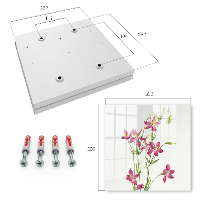 Scatola porta chiavi Fiori rosa