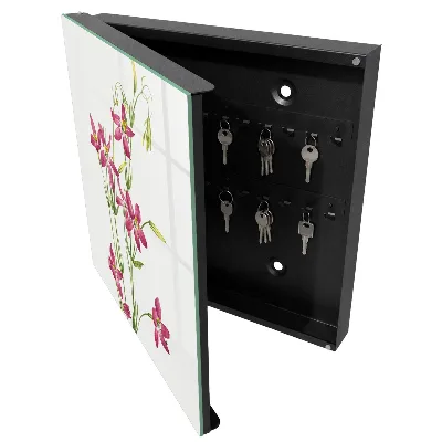 Scatola porta chiavi Fiori rosa