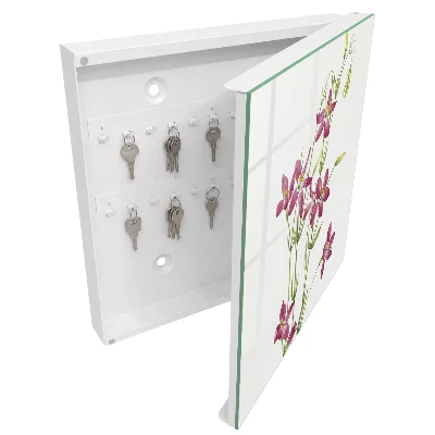 Scatola porta chiavi Fiori rosa