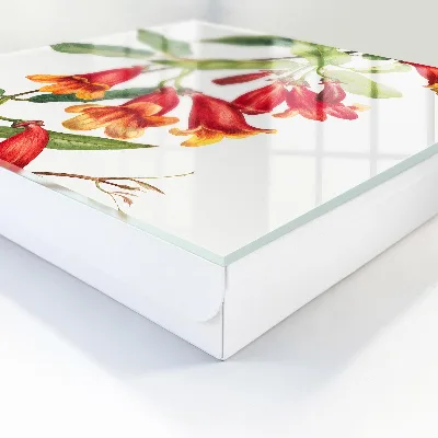Cassetta portachiavi da parete Fiori rossi