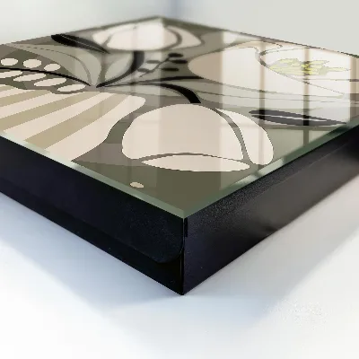 Scatola porta chiavi Fiori beige