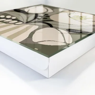 Scatola porta chiavi Fiori beige