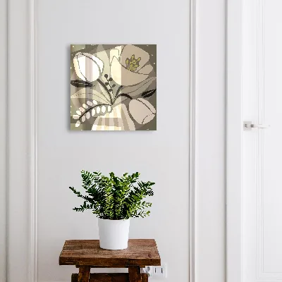 Scatola porta chiavi Fiori beige