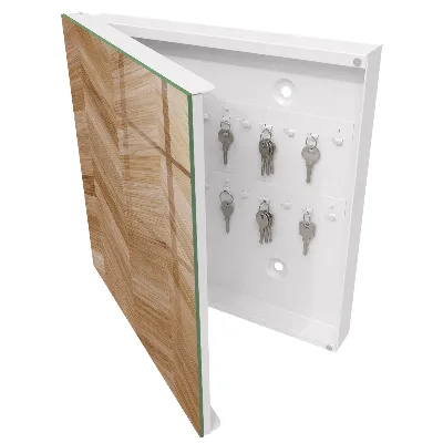 Scatola porta chiavi Spina di pesce in legno