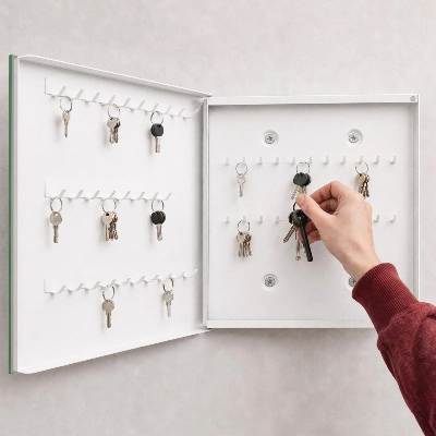 Scatola porta chiavi Marrone pastello