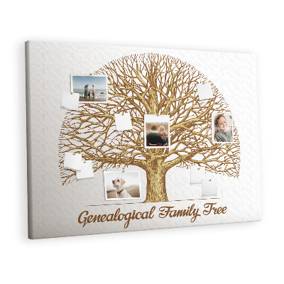 Bacheca di sughero con puntine Vecchio albero genealogico