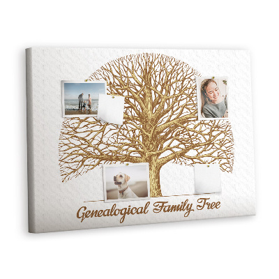 Bacheca di sughero con puntine Vecchio albero genealogico