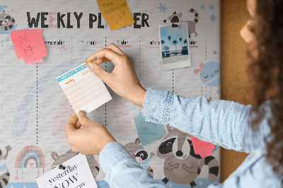 Lavagna sughero Programma per i bambini