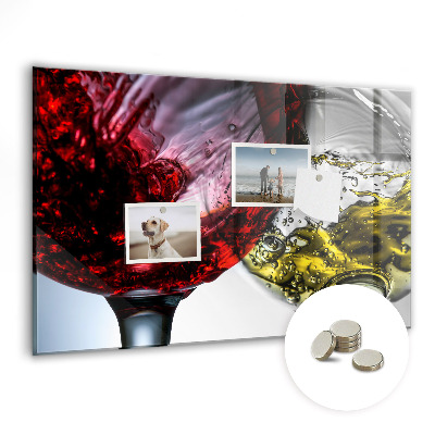 Lavagna magnetica per calamite Bicchieri di vino