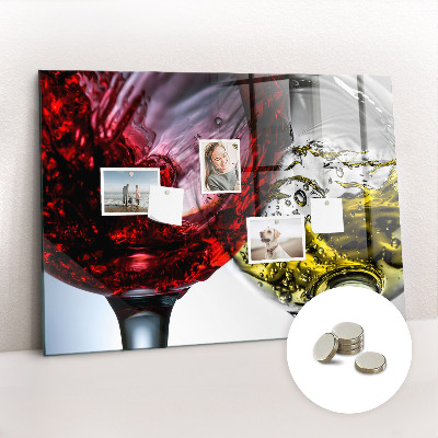Lavagna magnetica per calamite Bicchieri di vino