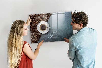 Lavagna magnetica per calamite Tazza di caffè