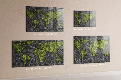 Lavagna magnetica design Mappa del mondo