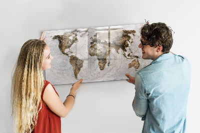 Lavagna magnetica design Mappa del vecchio mondo