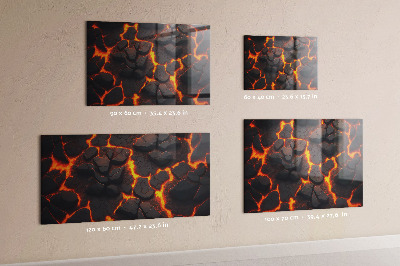 Lavagna magnetica cucina Vulcano di lava