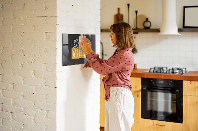 Lavagna magnetica per cucina Citazione motivazionale