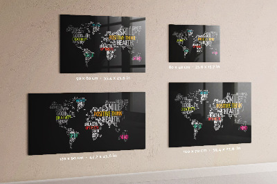 Lavagna magnetica design Mappa del mondo positiva