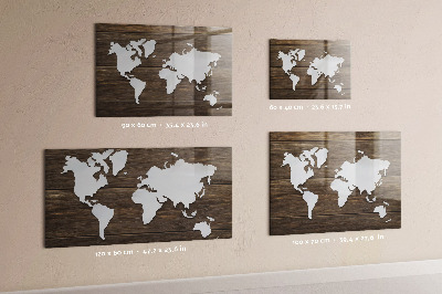 Lavagna magnetica design Mappa del mondo su tavole
