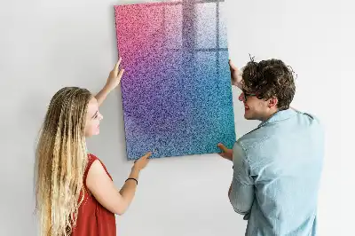 Lavagna magnetica con pennarello motivo astrazione sfumata
