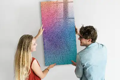 Lavagna magnetica con pennarello motivo astrazione sfumata