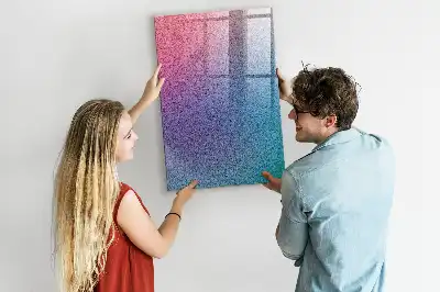 Lavagna magnetica con pennarello motivo astrazione sfumata