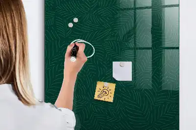 Lavagna magnetica per disegnare con motivo a linee di foglie