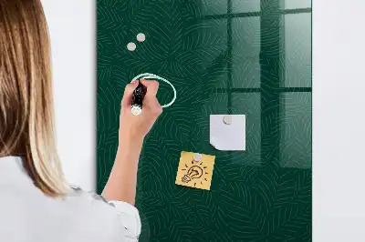Lavagna magnetica per disegnare con motivo a linee di foglie