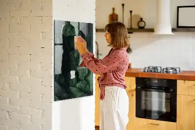 Lavagna magnetica per disegnare motivo giungla di foglie