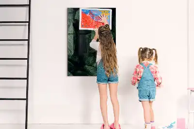Lavagna magnetica per disegnare motivo giungla di foglie
