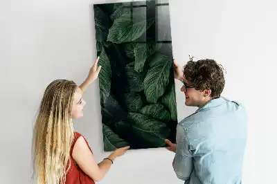 Lavagna magnetica per disegnare motivo giungla di foglie