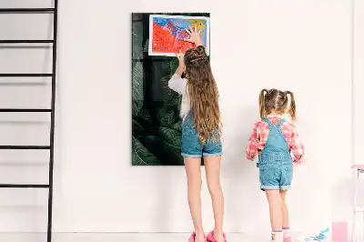 Lavagna magnetica per disegnare motivo giungla di foglie