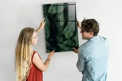 Lavagna magnetica per disegnare motivo giungla di foglie