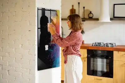Lavagna magnetica per disegnare con polvere colorata
