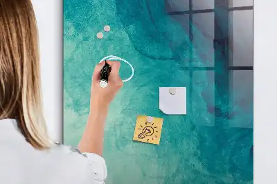 Lavagna magnetica con pennarello motivo astrazione marina