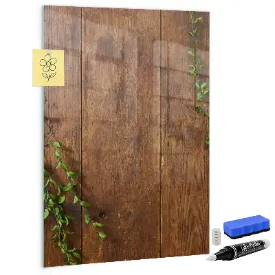 Lavagna magnetica con pennarello in legno rustico