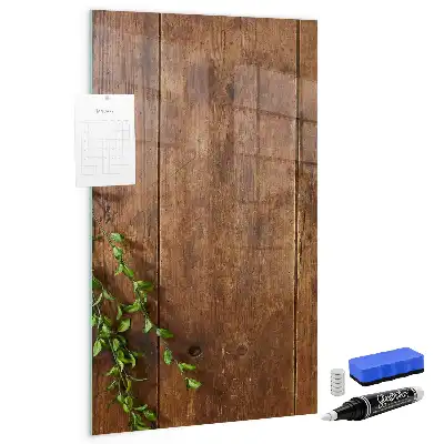 Lavagna magnetica con pennarello in legno rustico