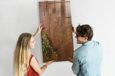 Lavagna magnetica con pennarello in legno rustico