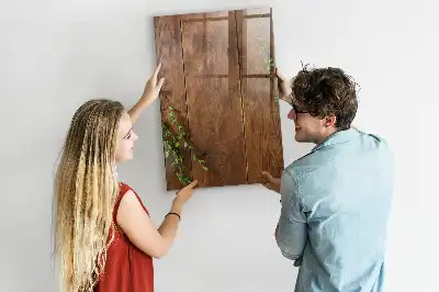 Lavagna magnetica con pennarello in legno rustico