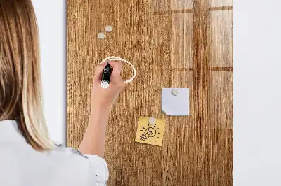 Lavagna magnetica con pennarello in legno dalle tonalità calde