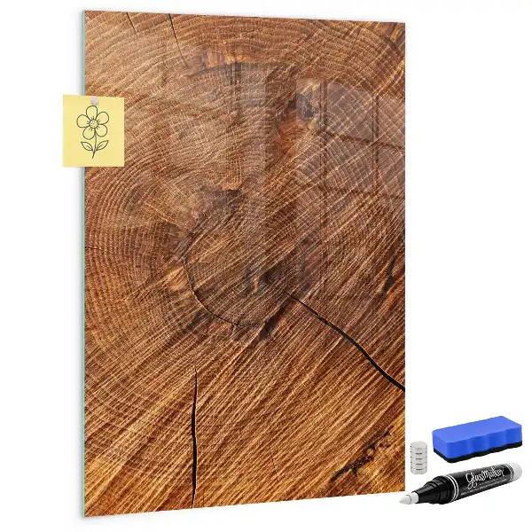 Lavagna magnetica per disegnare con cornice in legno color caldo