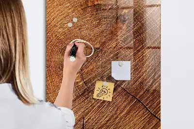 Lavagna magnetica per disegnare con cornice in legno color caldo