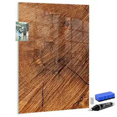 Lavagna magnetica per disegnare con cornice in legno color caldo